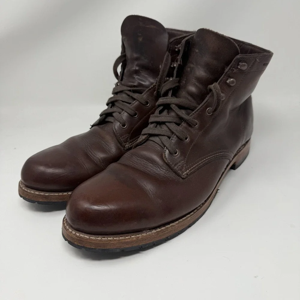 Wolverine 1000 Mile Boots Mens‎ Size 13 Brown Leather Lace Up Made USA Workwear